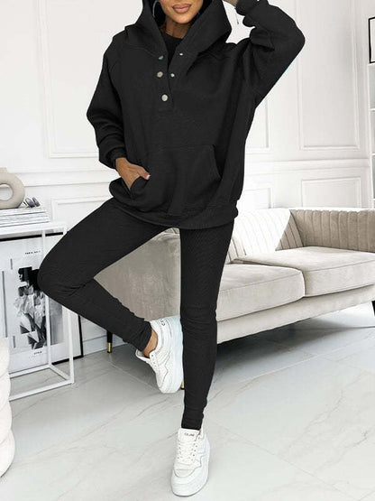 Women Plain Matching Outfit Daily Long Sleeve Casual Spring/Fall Multi-Piece Set Matching Set