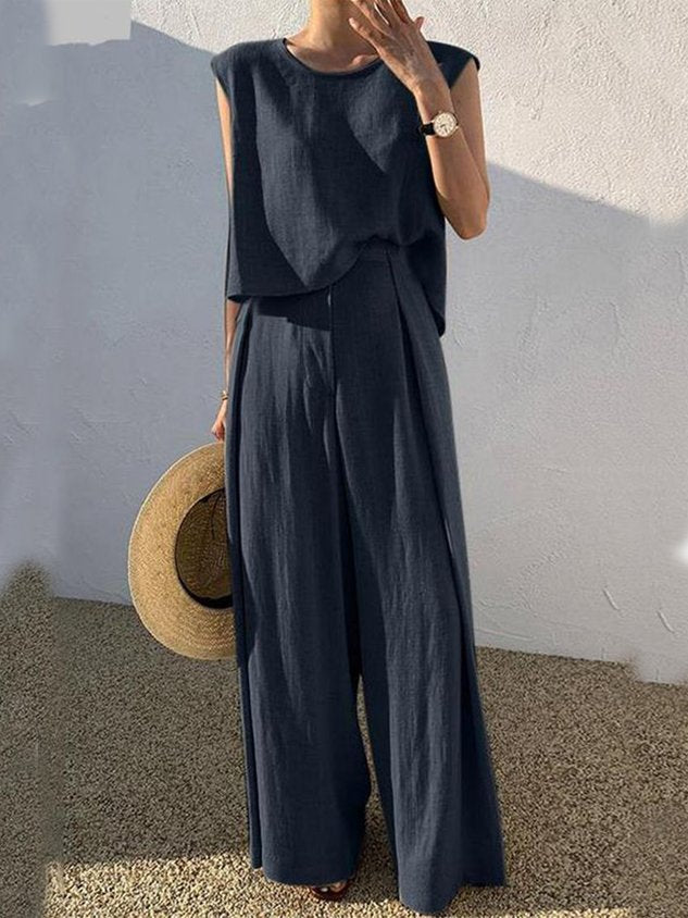 Cotton Casual Loose Two-Piece Set