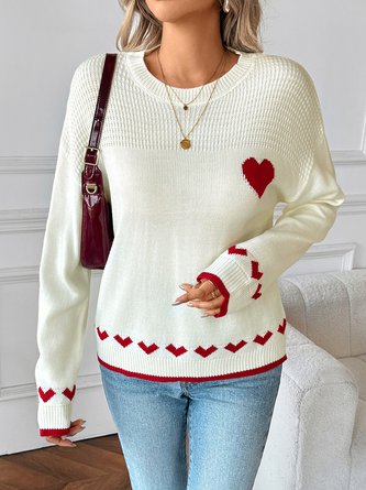 Women Cotton Plain Long Sleeve Comfy Casual Sweater