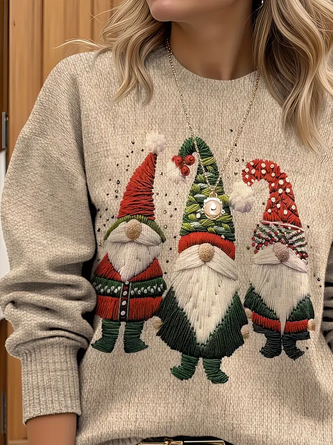 Women Christmas Long Sleeve Comfy Casual Printing Sweater