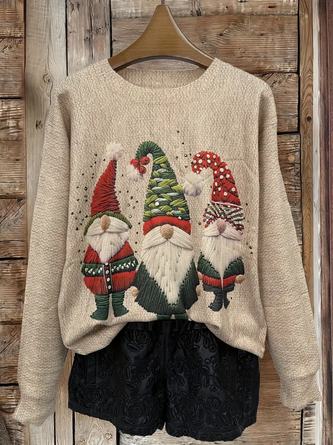 Women Christmas Long Sleeve Comfy Casual Printing Sweater